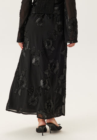 3D Flower Maxi Skirt
