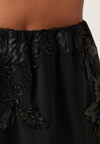 3D Flower Maxi Skirt