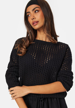 Crochet Knitted Long Sleeve Top
