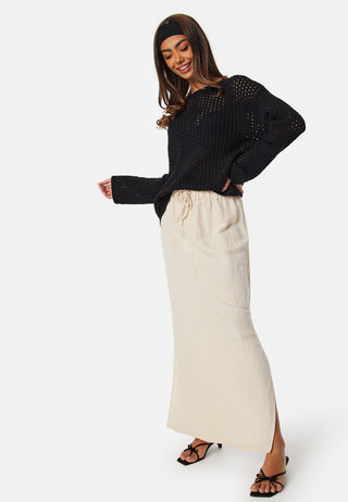 Crochet Knitted Long Sleeve Top