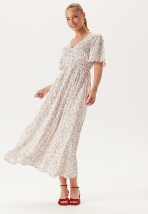 Butterfly Sleeve Viscose Maxi Dress
