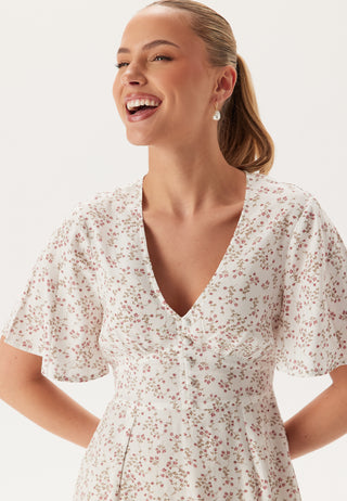 Butterfly Sleeve Viscose Maxi Dress