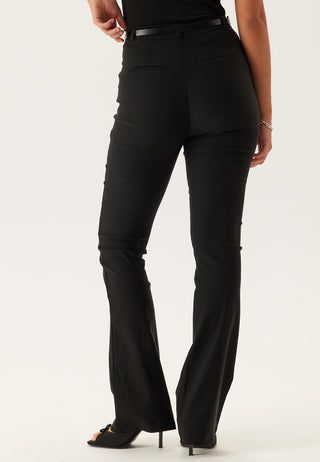 High Waist Stretchy Flared Trousers
