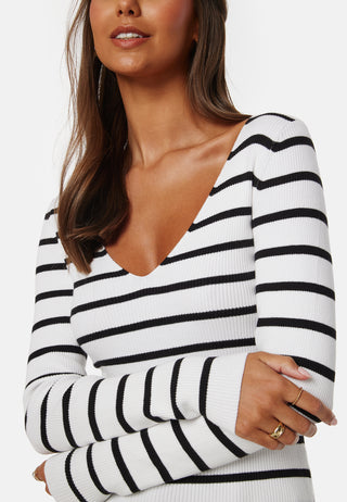 V-neck Knitted Top