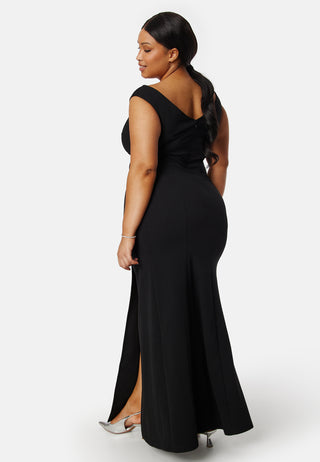 Twist Off Shoulder Gown