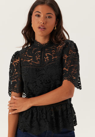 Peplum Cotton Lace Blouse