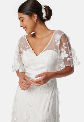 Embroidered Floral Wedding Gown