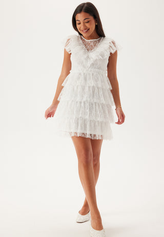 Lace Frill Short Dress