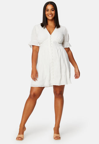 Structured Button Front Dress