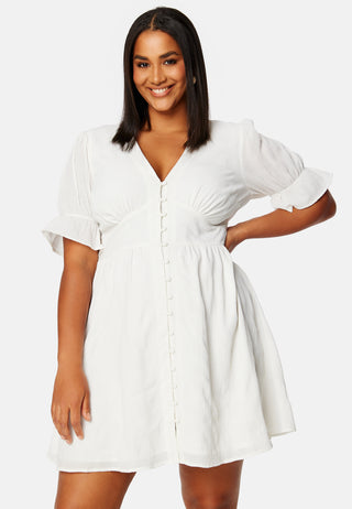 Structured Button Front Dress