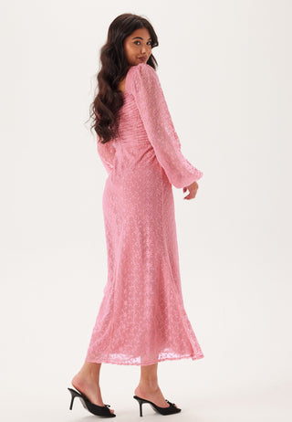 Ruched L/S Ankle Dress