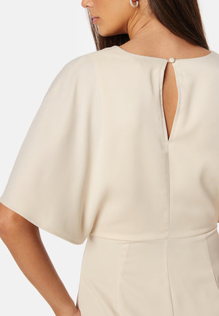 Wrap Satin Midi Dress