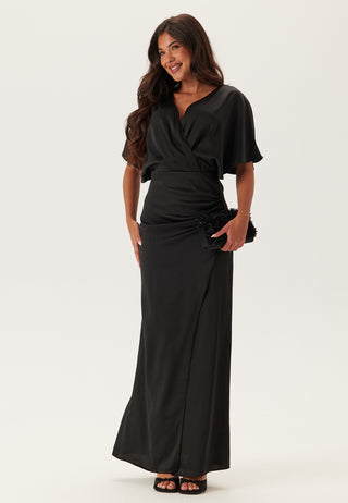 Wrap Satin Gown