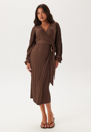 Pleated Wrap Dress