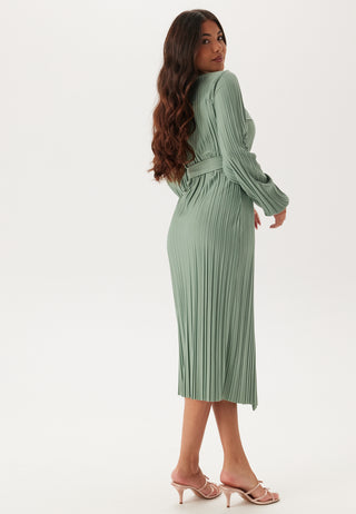 Pleated Wrap Dress