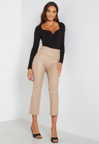 Square V-neck Long Sleeve Top