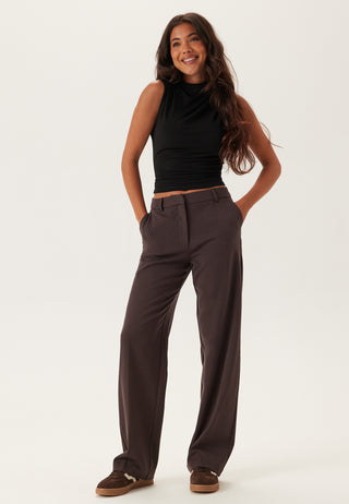Straight High Waist Suit Trousers