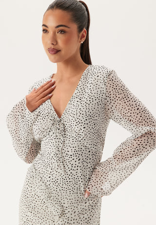 V-Neck Frill Dress