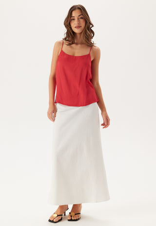 bubbleroom-viscose-satin-strap-tie-top-red