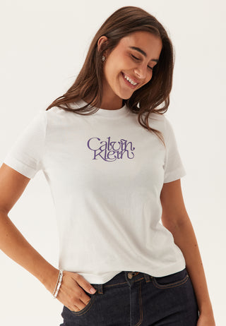 Ss Fitted Script Calvin Klein Te