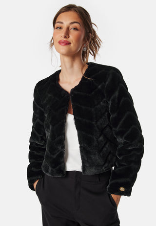 Short Party Faux Fur Jacket