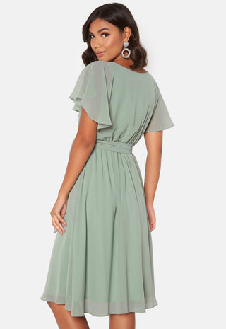 Flutter Chiffon Midi Dress
