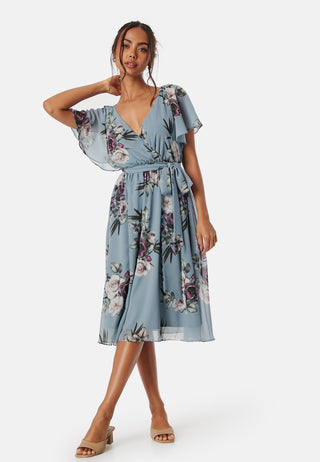Flutter Floral Midi Dress