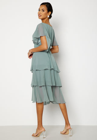Flutter Tiered Midi Dress