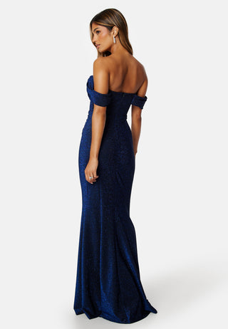 Glitter Off Shoulder Maxi Dress