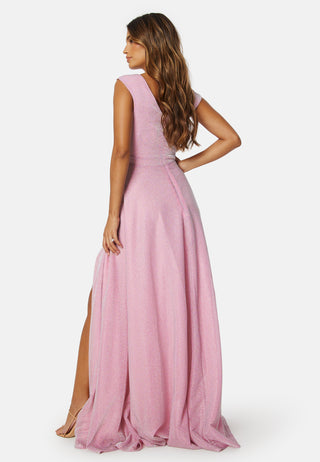 Glitter Wrap Maxi Dress