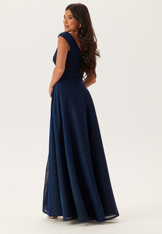 Glitter Wrap Maxi Dress