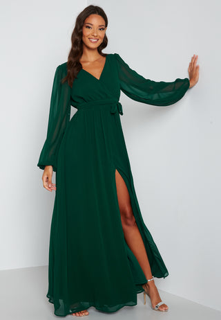 Long Sleeve Chiffon Dress