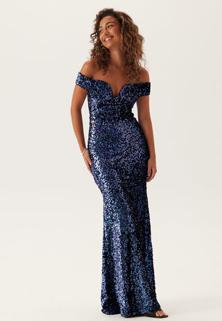 Sequin Velvet Sweetheart Maxi Dress