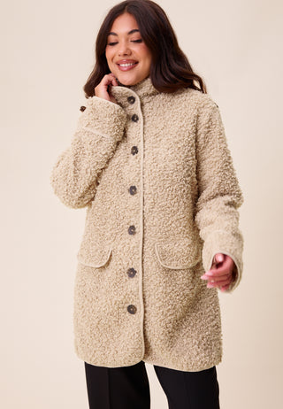 High Neck Teddy Jacket