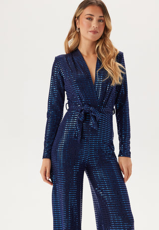 Sequin Wide Leg Jumpsuit