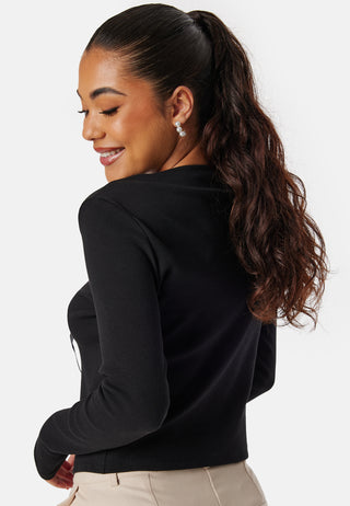 Pcbonnie Ls Square Neck Top D2