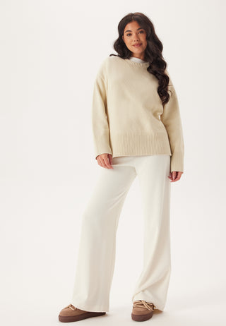 Pcava Ls O-neck Slit Knit
