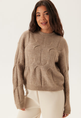 Pcjenna Ls O-neck Cable Knit