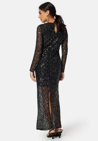 Slfnoel Ls Ankle Sequins dress