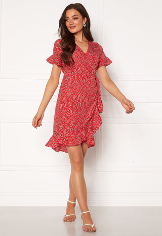 Henna 2/4 Wrap Frill Dress