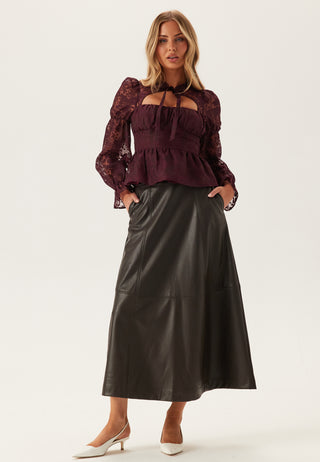 Vmolive Hw Coated Ankle Skirt