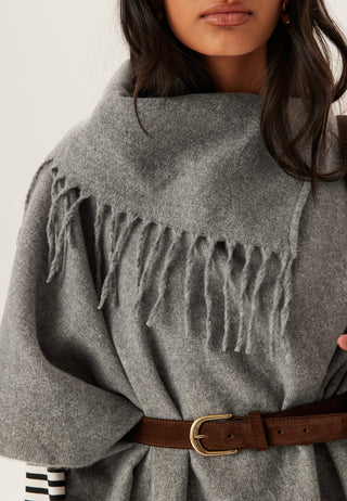 Vifjolira High Neck Poncho