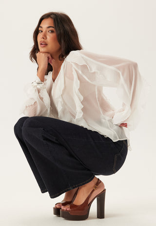 Vimitalla V-neck L/S FLOUNCE S