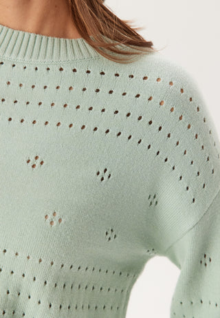 Viril L/S O-Neck Pointelle Knit