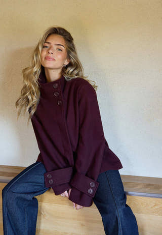 High Neck Short Coat
