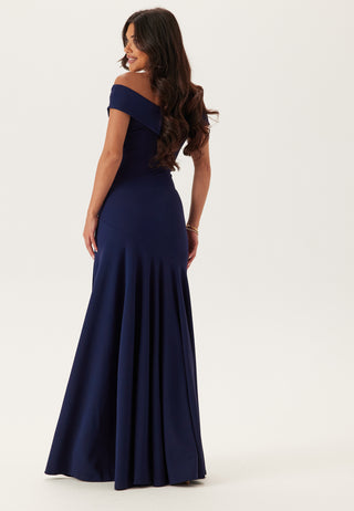 Bardot Pleat Maxi With Split