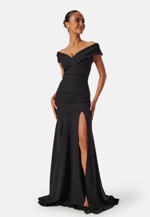 Bardot Pleat Maxi With Split