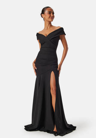 Bardot Pleat Maxi With Split