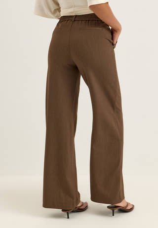 Objlisa MW Wide Pant Brown
