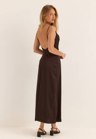 Viravenna Strap Ankle Dress Brown